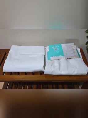 Pillowfort White Blackout Twill Solid Kids' (2) Panel  Curtain Size 42" x 84"